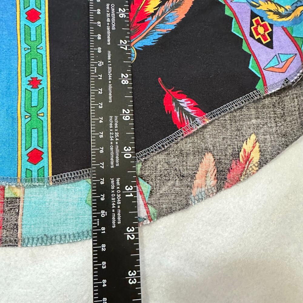 Vintage Wrangler Cowboy Cut Western Shirt X-Long Tails Aztec Tribal Feather RARE - Picture 6 of 6